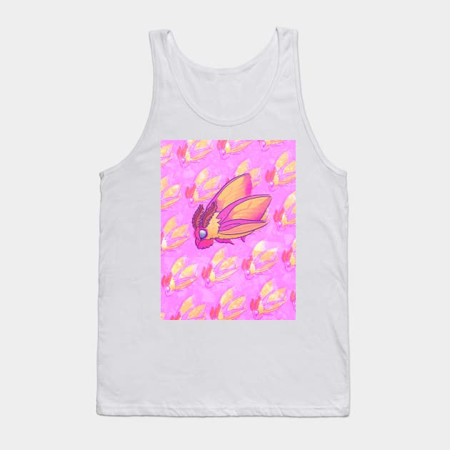 Rosy Maple Moth pattern Tank Top by Angsty-angst